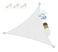 Sol Royal Voile d'ombrage Triangulaire imperméable PES Protection UV Toile | 3x3x3m blanc solaire brise vue pour pergola patio terrasse balcon & jardin SolVision Fixation piscine triangle PS9