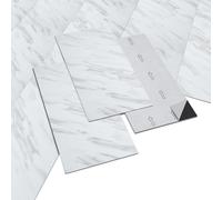 Sol stratifié en PVC vinyle adhésif, effet marbre, 5,04 m², 28 dalles de 60x30 cm