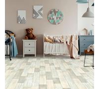 Sol Vinyle First - Imitation parquet Vintage Blanchi - Rouleau de 4m x 3.00m