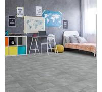 Sol Vinyle Style - Imitation Carrelage Gris - Rouleau de 4m x 3.00m