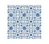 Sol Vinyle Textile carreaux Andalousie bleu - Rouleau de 3m x 2m