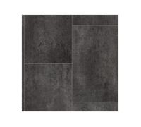 Sol Vinyle Textile Effet carrelage anthracite - Rouleau de 3m x 6m