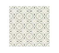Sol vinyle Textile - Motif carreaux de ciment vert & gris - Rouleau de 4m x 2m