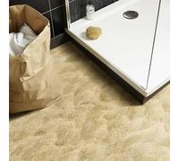 Sol Vinyle Textile - Relief 3D - Imprimé Plage de Sable - Rouleau de 4m x 3.00m