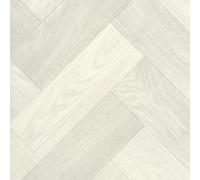 Sol Vinyle Textile Rénove - Imitation Parquet Chevrons bâtons rompus - Chêne Blanchi - Rouleau de 3.00m x 7m