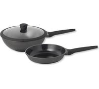 Sola batterie de cuisine Ceramic Deluxe - poêle ø 28 cm et Sola wok ø 30 cm - revêtement antiadhésif céramique