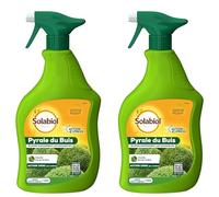 SOLABIOL 2 Traitements Pyrale du Buis - A base d'Huile De Colza & Pyrèthre - Action Rapide Sur Larves et Chenilles - Prêt à l’Emploi - 2x750ml - Utilisable En Agriculture Biologique SOPYRPAL750NX2