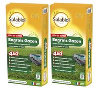 SOLABIOL Engrais Gazon 4 en 1 - Jusqu'à 500m² - 20Kg