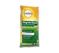 SOLABIOL Engrais Gazon Longue Durée - Jusqu'à 500m² - Sac 15Kg