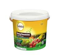 Solabiol Engrais Sang Déséché - Effet Reverdissant - Jusqu'à 80m² - 4kg | Action Coup de Fouet - 100% Sang Déséché - Stimule Croissance - Utilisable en Agriculture Biologique - SOSANG4