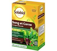 SOLABIOL Engrais sang et corne - 1,5kg - Jusqu'à 35m² - Effet rapide (sang) & longue durée (corne) - Facile à épandre