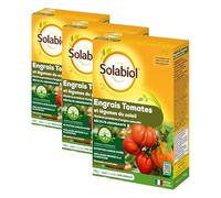 SOLABIOL Engrais Tomates & Légumes Du Soleil - 3x750g - Jusqu'à 15 Plants - Nutrition Longue Durée - Meilleure Reprise A La Plantation - Utilisable En Agriculture Biologique