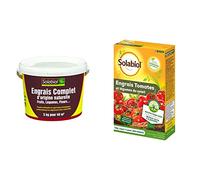 Solabiol SOCOMP5 Engrais Complet - Fruits, Légumes, Fleurs | Seau 5 Kg Utilisable en Agriculture Biologique & SOTOMY750 Engrais Tomates et Légumes Fruits | Utilisable en Agriculture Biologique, 750 g