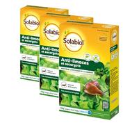 Solabiol SOLIMA750N | Anti-limaces et escargots | Etui 750 G | pour Le Jardin et Le Potager | Grande résistance à la Pluie | Utilisable en Agriculture Biologique, Puissant (Lot de 3)