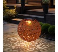 Solaire LED Boule Lumière Extérieure Rust Jardin Terrasse Décor Stanzungen Prise