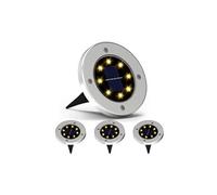 Solaire led chemin extérieur lumière spot lampe cour jardin pelouse paysage étanche 4 pc - jaune