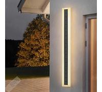 Solaire Longue Extérieur Applique Murale IP65 Étanche Lampe de Mur avec Télécommande LED Lampe Murale 3000K/4000K/6500K Intérieure/Extérieure Acrylique Terrasse Jardin Garage (Lumière Chaude,120cm)