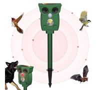 solaire pour oiseaux - Contrôle ultrasonique - Système de dissuasion de la faune pour cour, clôture, toit et protection extérieure avec alimentation automatique, outil de sécurité léger