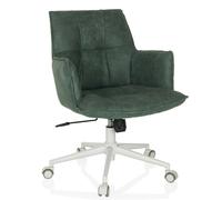 hjh Living Chaise de bureau SOLAO LIFE W rembourrée pivotante réglable tissu Menthe