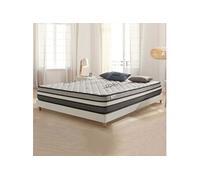 Solar à ressorts ensachés 140X200 cm - Epais 24 cm - Visco Thermorégulateur - Tissu Premium - Confort - Haute Qualité - Respirabilité optimale