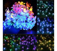Solar Blossom Flower Fairy String Light 23FT 50LED Home Garden Wedding Decor - Muli-couleur