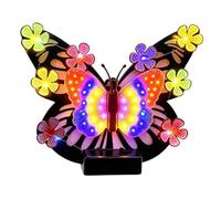 Solar Butterfly - Iron Waterproof LED Outdoor Wall Decor, Solar Powered Garden Fence Light | Decorative Patio Porch Courtyard Backyard Lawn Balcony Front Door Ambient Lighting