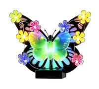 Solar Butterfly - Iron Waterproof LED Outdoor Wall Decor, Solar Powered Garden Fence Light | Decorative Patio Porch Courtyard Backyard Lawn Balcony Front Door Ambient Lighting