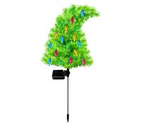 Solar Christmas Tree | Funny with Ground Stakes Crooked Tree Yard Decor | Solar Christmas Lights Outdoor Waterproof for Garden Pathway Patio Lawn Porch Raised Bed Party Holiday