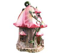 Solar Fairy House - Sculpture de jardin à LED, lumière du chalet en résine | Figurine de décoration de jardin fantaisiste, Assayage d'ornement de chemin extérieur, lanterne fantastique pour affichage