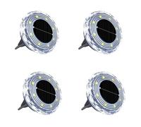 Solar ground light, suitable for outdoor solar spotlights on paths, lawns, courtyards, and swimming pools, with a waterproof rating of IP65 (Lumière chaude,Lot de 4)