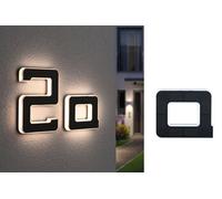 Solar Numéro de maison lumineux LED avec batterie interchangeable Lettre A IP44 3000K 6lm Noir