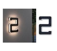 Paulmann Applique murale solaire 79843 Numéro 2 1x0,2 W IP44 3000K batterie remplaçable Noir