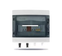 Solar photovoltaic PV Combiner Box With Lightning Protection 2 input 1 out DC 600V Fuse MCB SPD Box IP65 12ways CZAOINCU(32A DC MCB)