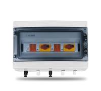 Solar photovoltaic PV Combiner Box With Lightning Protection 2 input 2 out DC 1000V Fuse MCB SPD Box IP65 18ways CZAOINCU