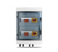 Solar photovoltaic PV Combiner Box With Lightning Protection 4 input 2 out DC 1000V Fuse MCB SPD Box IP65 24ways CZAOINCU
