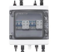 Solar PV String Combiner Box - Distributeur DC - 2 Strings - 1000V DC - Disjoncteur DC 2P 40A - IP65 IK10 - Protection contre les surtensions 20-40kA 2P