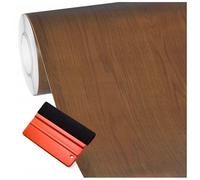 Solar Systems - Film Autocollant pour Meubles, Stickers, Revêtement Meuble de Cuisine, Meuble Chambre, Décoration, Deco Bureau - Bricolage - Épais et Texturé - 60x300cm, Motif : Bois Naturel Brun