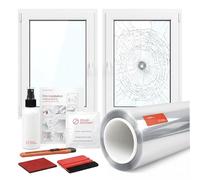 Solar Systems - Film de Protection Anti-effraction pour Fenêtres - Transparent et Auto-adhésif - Épaisseur 12C 350 e Sécurité P2A - pour Maison, Bureau - avec Filtre UV - 152cm x 200cm