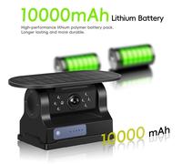 Solar-WiFi - Caméra de recul - HD 720p - Alimentation par batterie - Étanche - Sans lignes de guidage - Plastique + lentille en verre - Pour voiture, fourgonnette, camion, camping-car