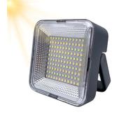 Solar Work Light - 10 x 10 x 4,5 cm - Éclairage portable LED pour camping - - Rechargeable - Étanche pour le chantier, le chantier, l'automobile, le garage, la réparation, l'aventure, la