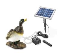 Solarbetriebener Gargouille Canard - Avec Solaire Pompe de Bassin 5 Watt 250 L/Hauteur - Dimensions Env. 240 x 200 X 320 MM - Jeux D'Eau pour Étang Jardin Statuette Décorative D' Puit Jardin,Esotec