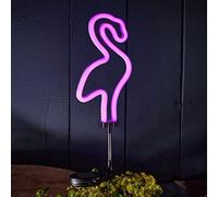 SolarCentre® UrbanSolar Lampe néon solaire d'extérieur Flamant rose
