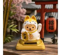 SolarCosa Figurine de chien porte-bonheur à énergie solaire - Décoration de