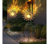 Lampe Solaire D'Extérieur Spots à Encastrer LED Soleil Pointe Gartenldeko Rust