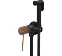 Solaria Mitigeur encastré pour bidet avec stop douche, rond, noir/cuivre mat