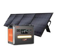 SolarPlay Q2402M Generateur Electrique Portable avec Panneau Solaire 200 W, Portable Power Station LiFePO4 2304 Wh, 2 Prises AC 230 V 2500 W, Alimentation Mobile Pour Camping, Bricolage et Comme