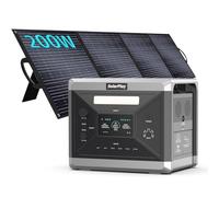 SolarPlay Q2501 Generateur Electrique Portable avec Panneau Solaire 200 W, Portable Power Station LiFePO4 2160 Wh, 2 Prises AC 230 V 2400 W, Alimentation Mobile Pour Camping, Bricolage et Comme