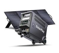 SolarPlay Q3600 Generateur Electrique Portable avec Panneau Solaire 400 W, Power Station avec LiFePO4 3840 Wh, 230 V Groupe Electrogene Solaire pour Camping, Voyage Maison/Bureau