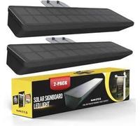 Solarsys – Lot de 2 éclairages solaires pour panneaux extérieurs, IP65 Lampe solaire LED avec capteur crépusculaire, blanc froid 6000K, pour numéros de maison, panneaux immobiliers et panneaux d'entre