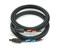 solartronics Câble de connexion 6 mm² H1Z2Z2-K câble solaire noir avec fiche d'un côté pour module solaire, résistant aux UV, flexible, fabriqué en Allemagne (10m x 2)